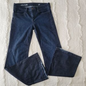 J.Crew High Heel Flare Jeans 29 EUC Made In USA Stretch Wide Flare Vintage